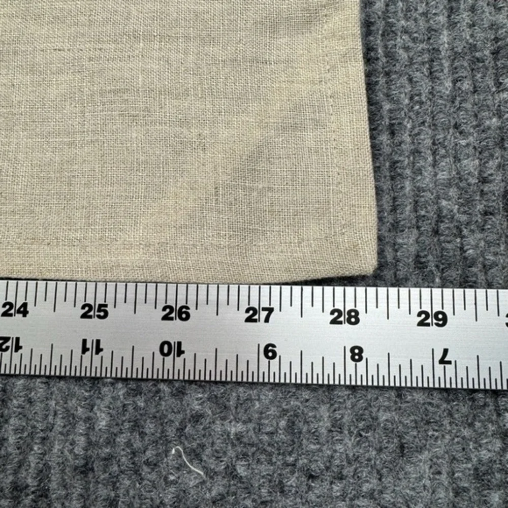 Viabrava 100%‎ Linen Embroidered Placemats Napkins 27 Pieces Abstract Coastal